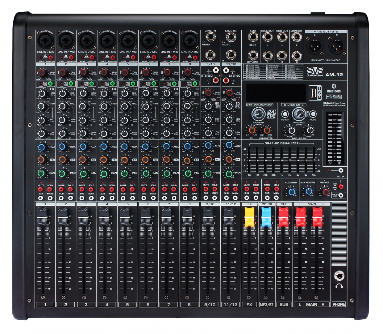 SVS Audiotechnik mixers AM-12 Микшерный пульт аналоговый, 12-канальный в Красноярском крае